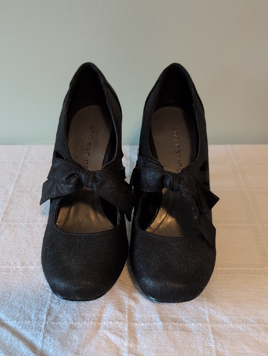 Shoes - Black Bow Mary Jane Heels - Unknown Brand